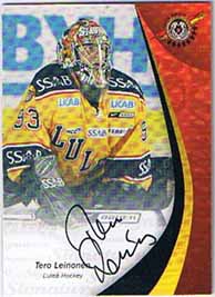 2007-08 SHL Signatures s.1 (A) #04 Tero Leinonen, Luleå Hockey