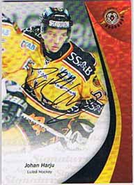 2007-08 SHL Signatures s.1 (A) #06 Johan Harju, Luleå Hockey