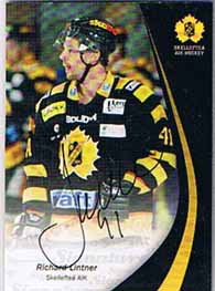 2007-08 SHL Signatures s.1 (A) #07 Rickard Lintner, Skellefteå AIK
