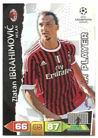 Star Player, 2011-12 Adrenalyn Champions League, Zlatan Ibrahimovic