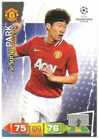 Grundkort Manchester United, 2011-12 Adrenalyn Champions League, Ji-Sung Park