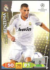 Grundkort Real Madrid, 2011-12 Adrenalyn Champions League, Karim Benzema