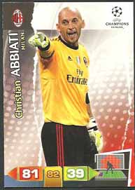 Grundkort Milan, 2011-12 Adrenalyn Champions League, Christian Abbiati