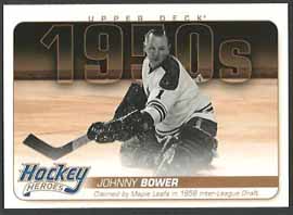 Johnny Bower 2011-12 Upper Deck Hockey Heroes 1950s #HH1