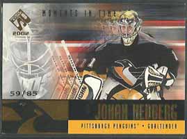 Johan Hedberg 2001-02 Private Stock Moments in Time #10 /85