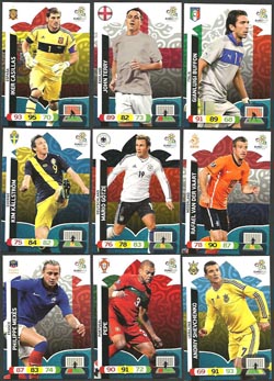 Grundset, Panini Adrenalyn XL EM 2012, 175 olika kort