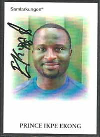 Samlarkungens fotbollsautografer #24 Prince Ikpe Ekong /50