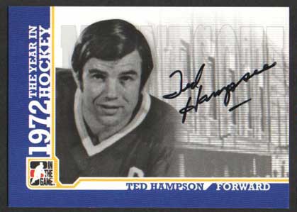 Ted Hampson 2009-10 ITG 1972 The Year In Hockey Autographs #ATH