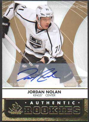 Jordan Nolan 2012-13 SP Game Used Gold Autographs #125