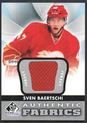 Sven Baertschi 2012-13 SP Game Used Authentic Fabrics #AFSV