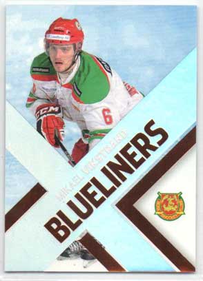 2012-13 HockeyAllsvenskan, Blueliners Parallel #ALLS-BL08 Mikael Wikstrand MORA IK /30