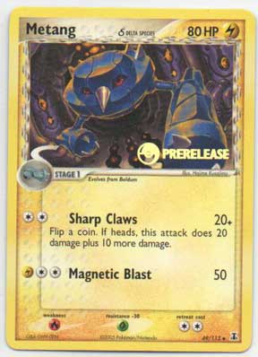 Pokémon, EX Delta Species, Metang Prerelease