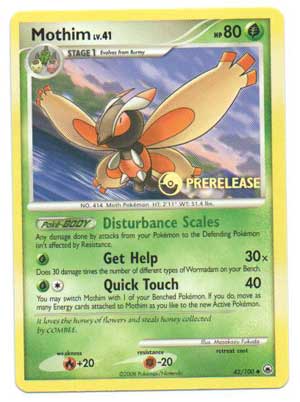 Pokémon, Majestic Dawn, Mothim Prerelease