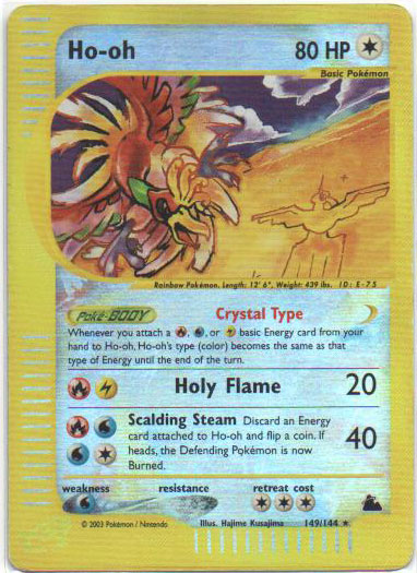 Pokémon, Skyridge, Ho-oh - 149/144 - Holo - Reverse Foil - Slightly played