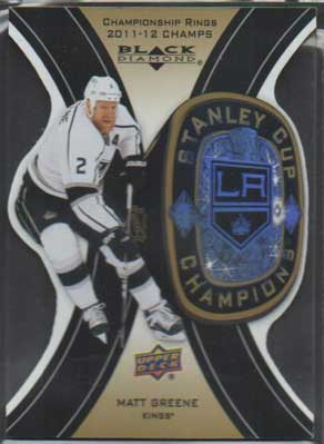Matt Greene 2012-13 Black Diamond All-Time Greats Championship Rings #CRB8