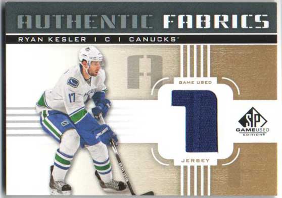 Ryan Kesler 2011-12 SP Game Used Authentic Fabrics #AFRK