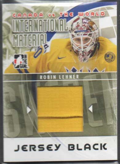 Robin Lehner 2011-12 ITG Canada vs The World International Materials Black #IM31 - Med veck på tröja