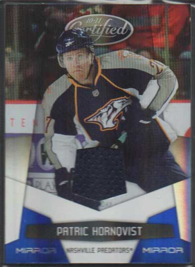 Patric Hornqvist / Patric Hörnqvist 2010-11 Certified Mirror Blue Materials #81 /100