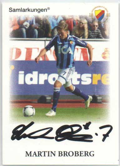 Samlarkungens fotbollsautografer, Djurgården Fotboll #04 Martin Broberg /20
