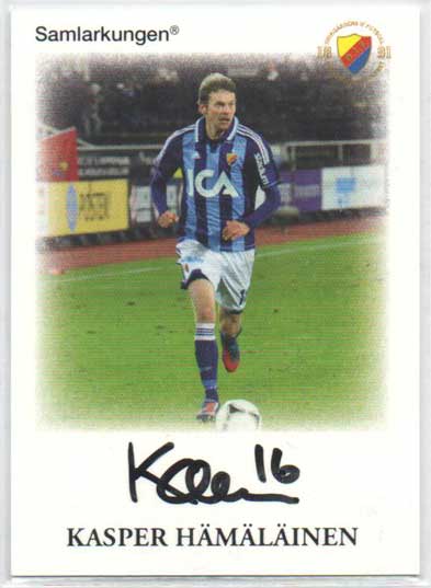 Samlarkungens fotbollsautografer, Djurgården Fotboll #09 Kasper Hämäläinen /20
