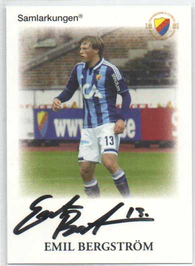 Samlarkungens fotbollsautografer, Djurgården Fotboll #13 Emil Bergström /20