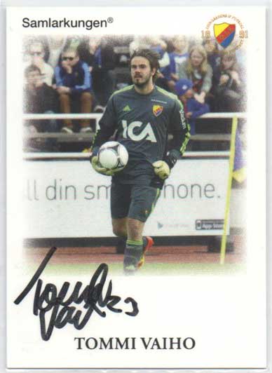 Samlarkungens fotbollsautografer, Djurgården Fotboll #14 Tommi Vaiho /20