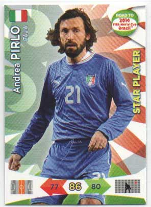 Star Player, 2013-14 Adrenalyn Road to the World Cup, Andrea Pirlo