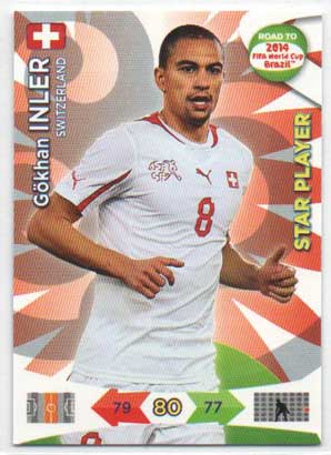 Star Player, 2013-14 Adrenalyn Road to the World Cup, Gökhan Inler / Gokhan Inler 
