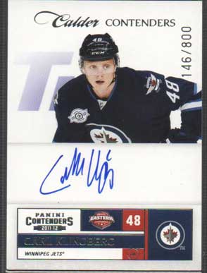 Carl Klingberg 2011-12 Panini Contenders #258 Autograph RC /800