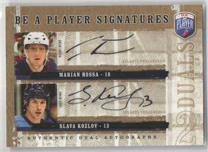 Marian Hossa/Slava Kozlov 2006-07 Be A Player Signatures Duals #DKH 