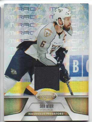 Shea Weber 2011-12 Certified Mirror Gold Materials Prime #134 /25