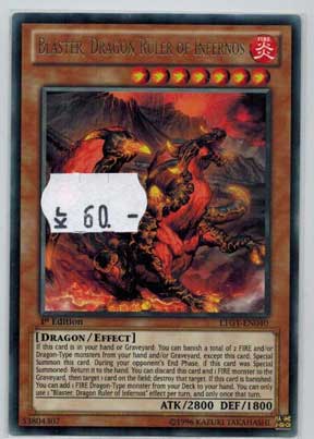 Yu-Gi-Oh! Lord of the Tachyon Galaxy LTGY 1st Ed., Blaster, Dragon Ruler of Infernos LTGY-EN040 Rare