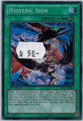 Yu-Gi-Oh! Lord of the Tachyon Galaxy LTGY 1st Ed., Hysteric Sign - LTGY-EN065 - Super Rare