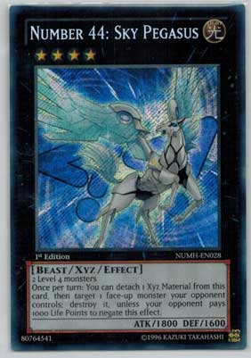 Yu-Gi-Oh! Number Hunters NUMH 1st Ed., Number 44: Sky Pegasus - NUMH-EN028 - Secret Rare