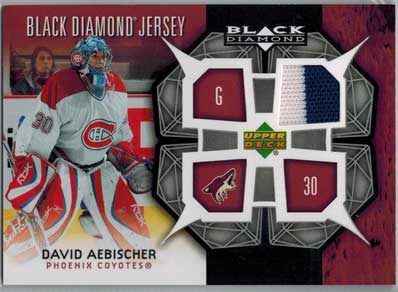 David Aebischer 2007-08 Black Diamond Jerseys #BDJAE