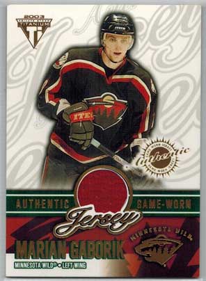 Marian Gaborik 2002-03 Titanium Jerseys #34 /342