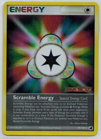 Pokémon, Ex Dragon Frontiers, Scramble Energy - 89/101 - Uncommon - Reverse Foil - Played