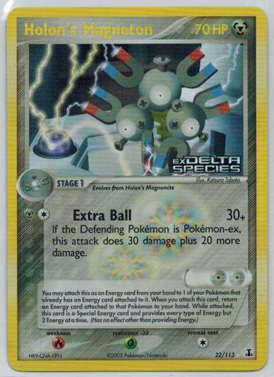 Pokémon, Ex Delta Species, Holons Magneton - 22/113 - Rare - Reverse Foil