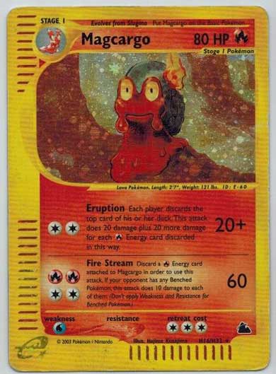 Pokémon, Skyridge, Magcargo - H16/H32 - Holo - Heavily Played