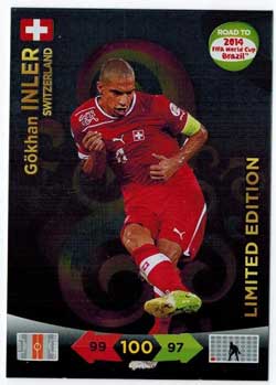 Limited Edition, 2013-14 Adrenalyn Road to the World Cup, Gökhan Inler / Gokhan Inler