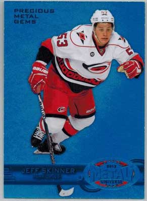 Jeff Skinner 2012-13 Fleer Retro Metal Universe Precious Metal Gems Blue #13 42/50
