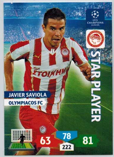 Star Player, 2013-14 Adrenalyn Champions League, Javier Saviola