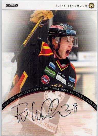 2013-14 SHL s.1 Signatures #02 Elias Lindholm Brynäs IF