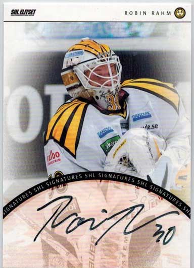 2013-14 SHL s.1 Signatures #03 Robin Rahm Brynäs IF