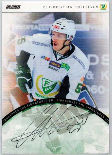 2013-14 SHL s.1 Signatures #06 Ole-Kristian Tollefsen Färjestad BK