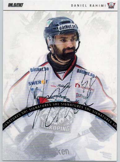 2013-14 SHL s.1 Signatures #11 Daniel Rahimi Linköpings HC
