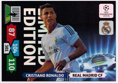 XXL Limited Edition, 2013-14 Adrenalyn Champions League, Cristiano Ronaldo, 10st