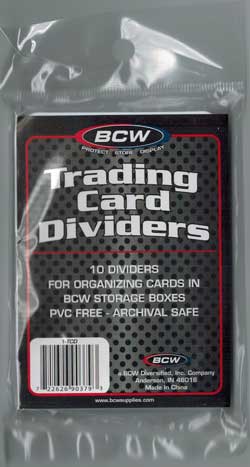 Trading Card Dividers, 10 Pack