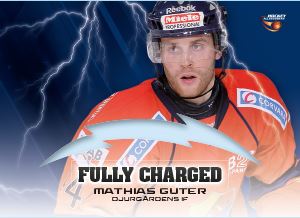 FULLY CHARGED, 2013-14 HockeyAllsvenskan #ALLS-FC04 Mathias Guter DJURGÅRDENS IF