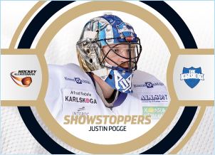 SHOWSTOPPERS, 2013-14 HockeyAllsvenskan #HA-SS03 Justin Pogge BIK KARLSKOGA